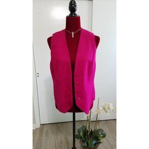 Vintage Pendleton  Fuchsia Tuxedo Vest sz 8 216